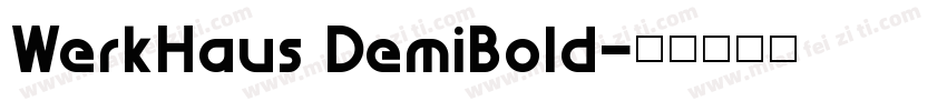 WerkHaus DemiBold字体转换